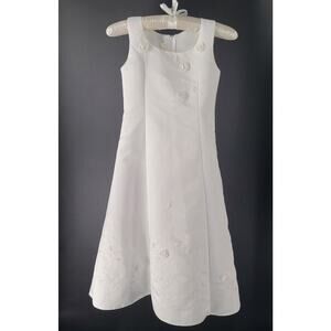 Cinderella embroidered & beaded flower girl party dress white Size 7 wedding